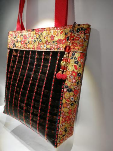 Grand sac thème Klimt Rouge et doré