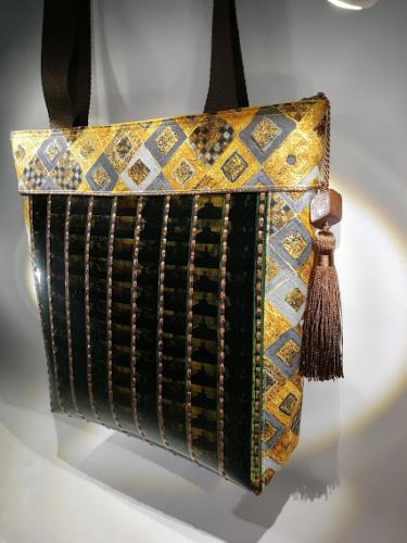 Grand sac thème Klimt doré et gris